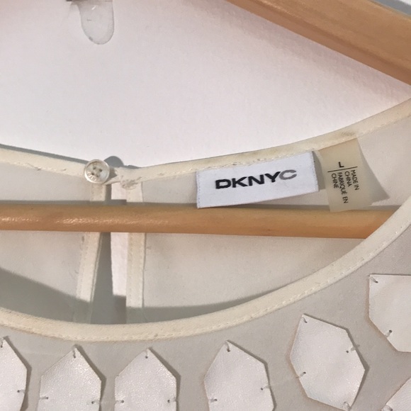 White blouse with leather detail - Picture 4 of 6